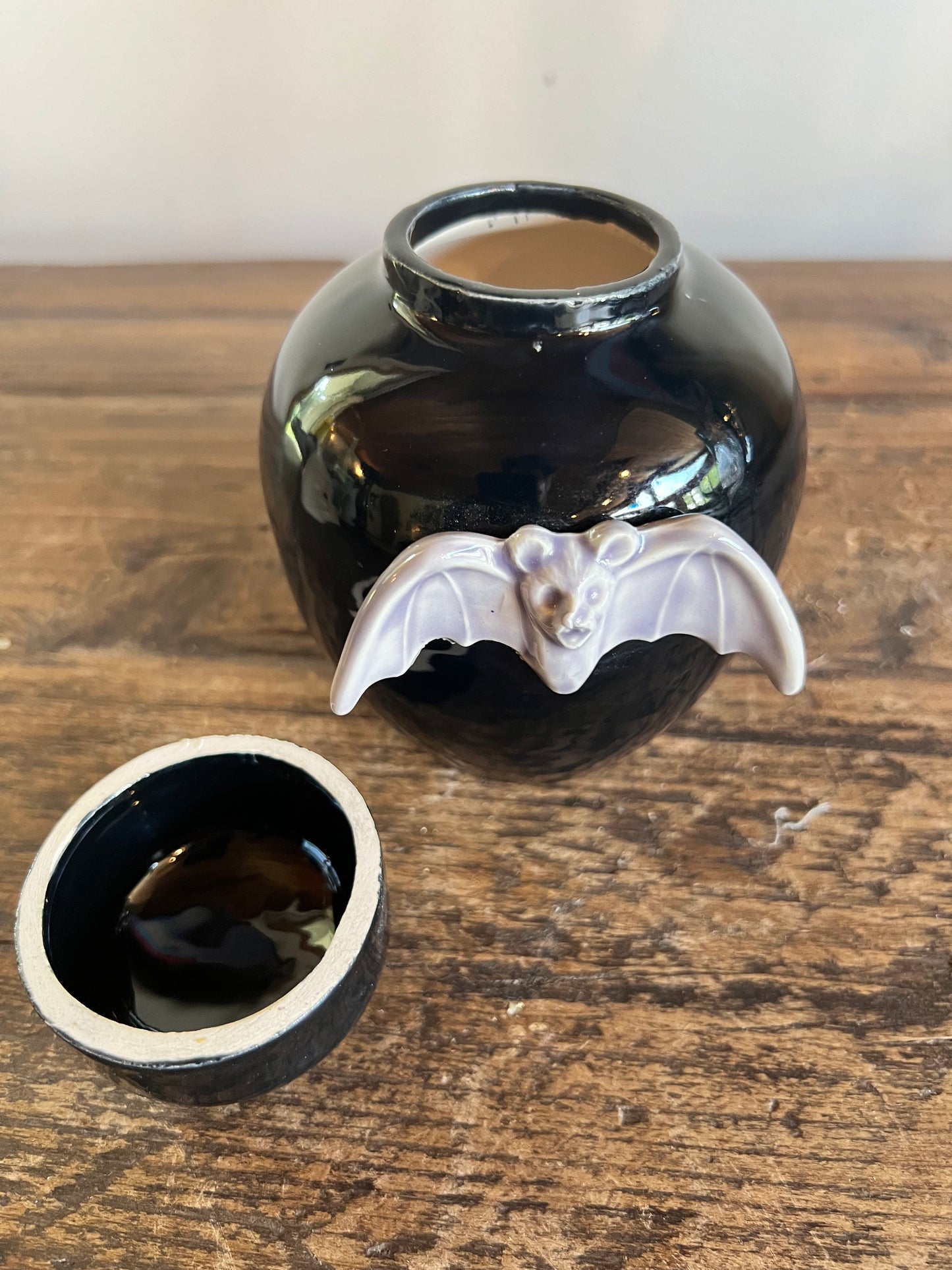 Halloween Bat Ginger Jar