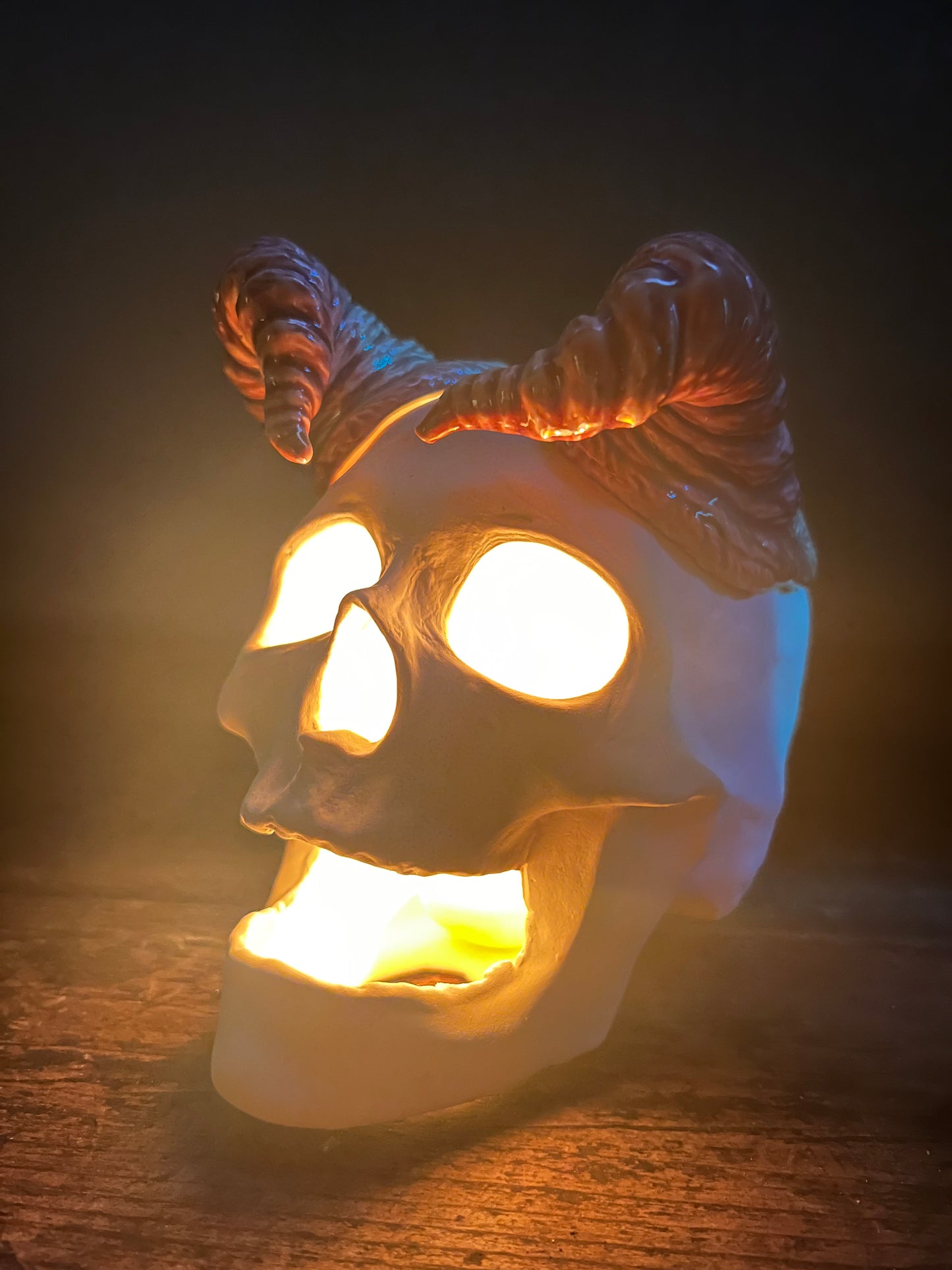 Ceramic Skull with horns