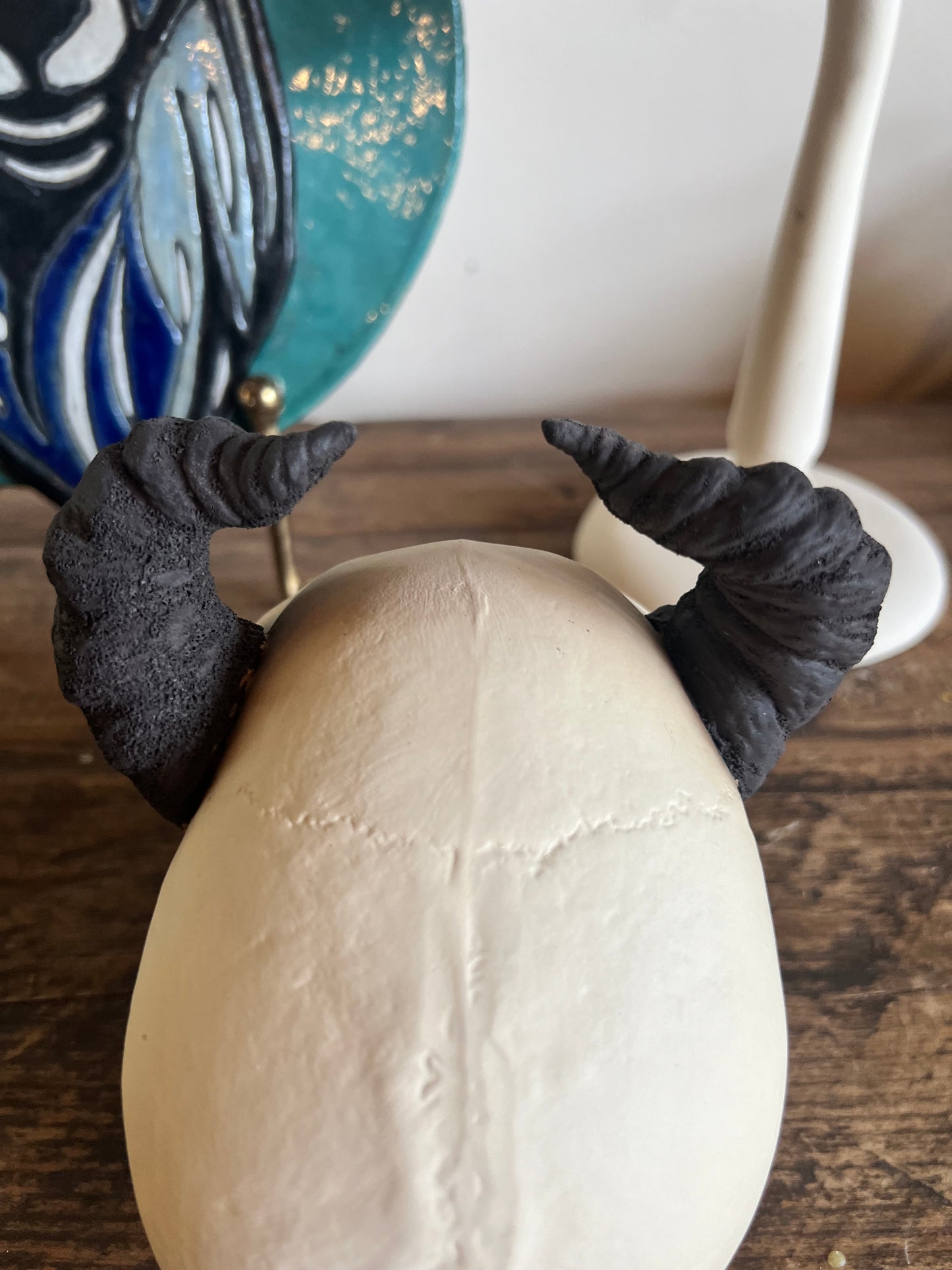 Ceramic Skull with horns