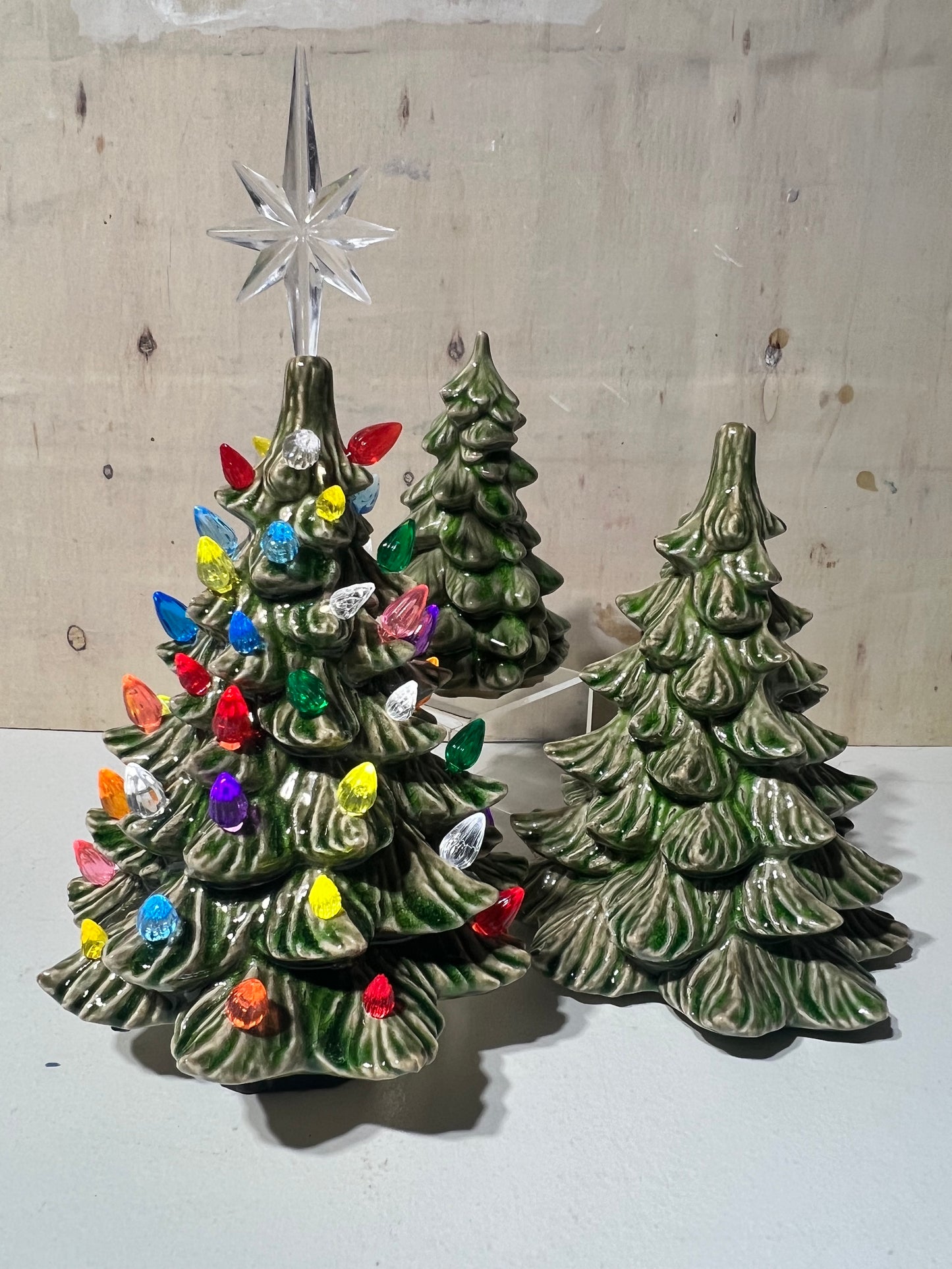 Vintage Light up tree - Green