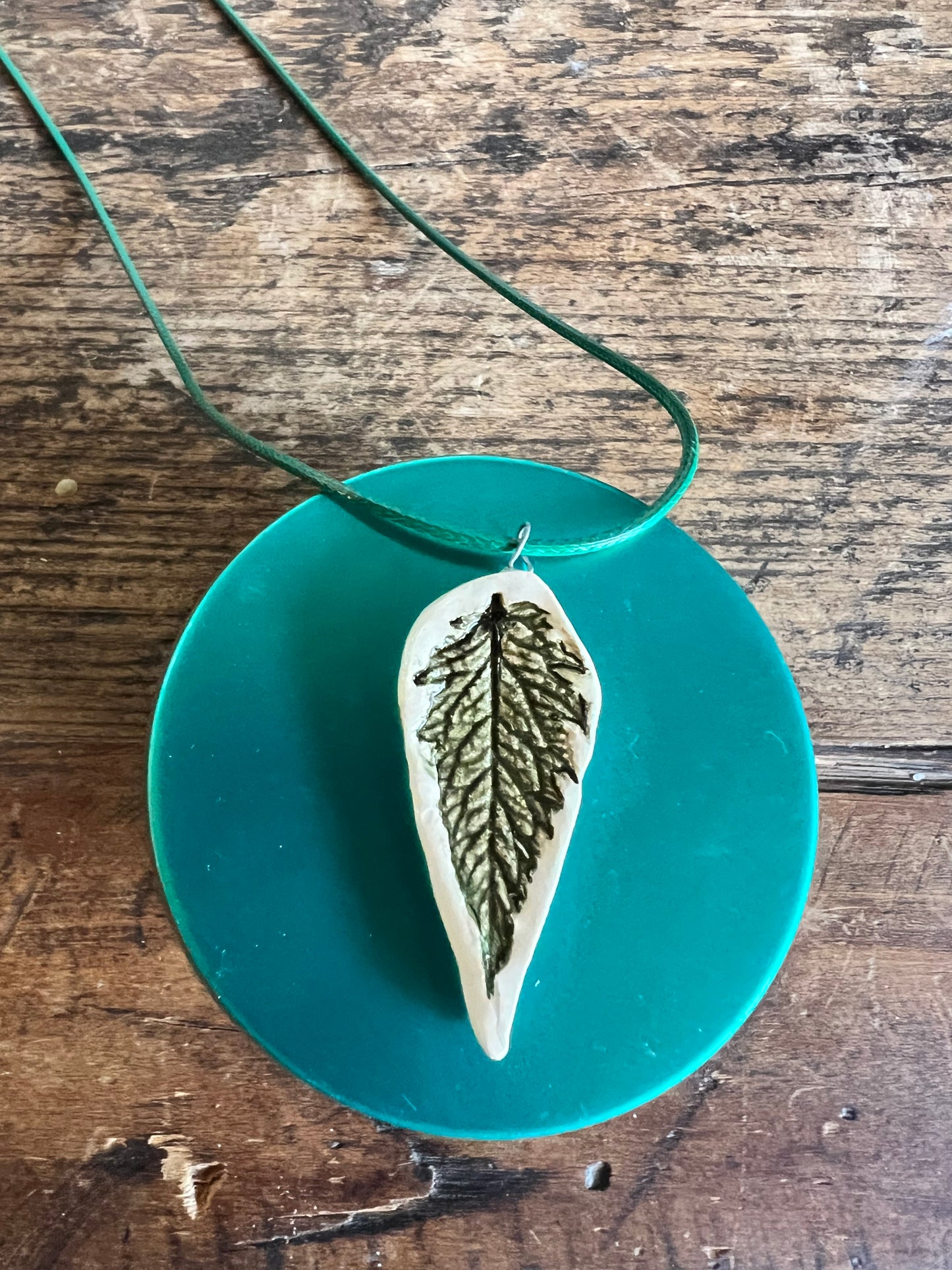 Tomato leaf necklace