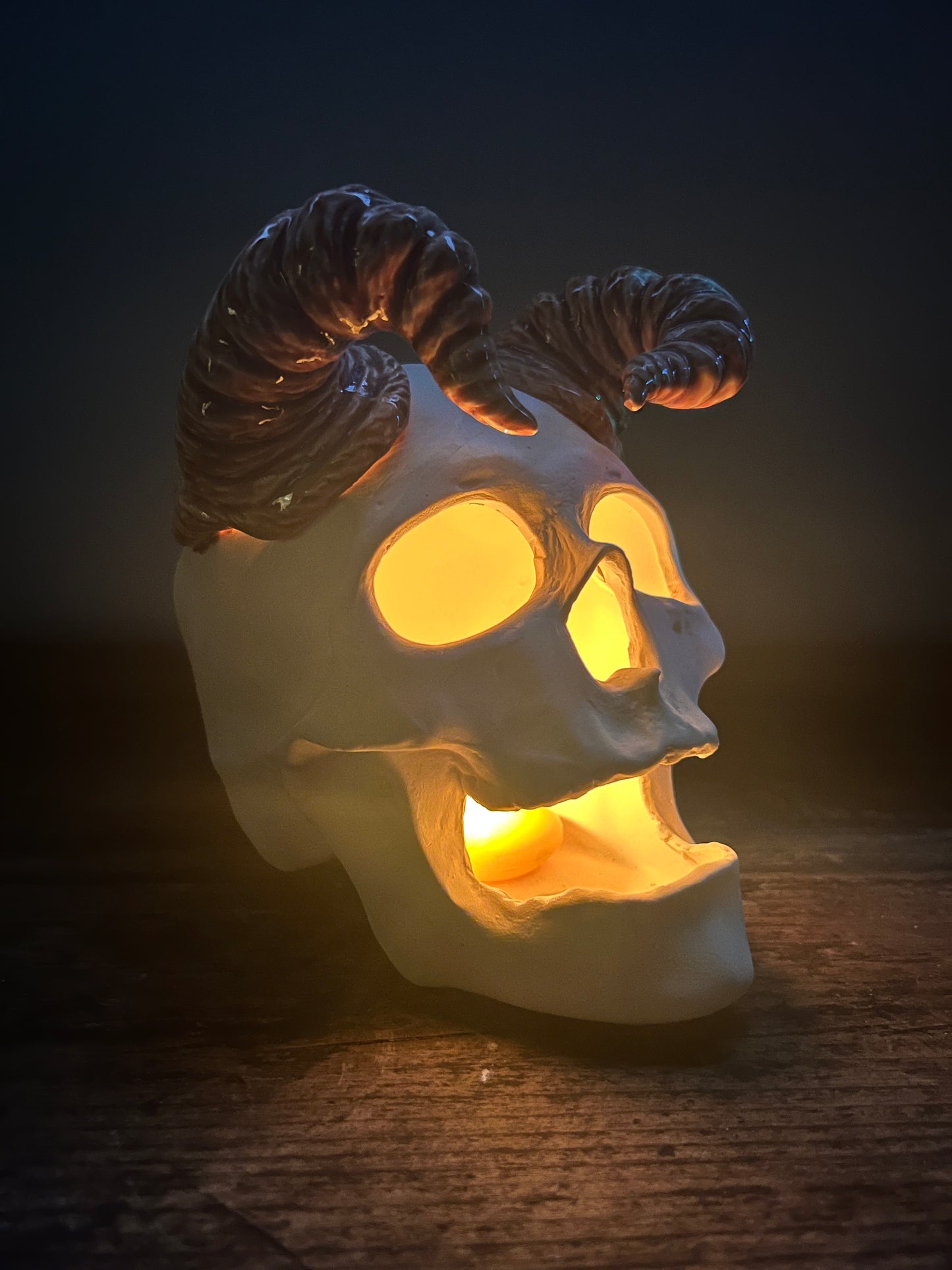 Ceramic Skull with horns