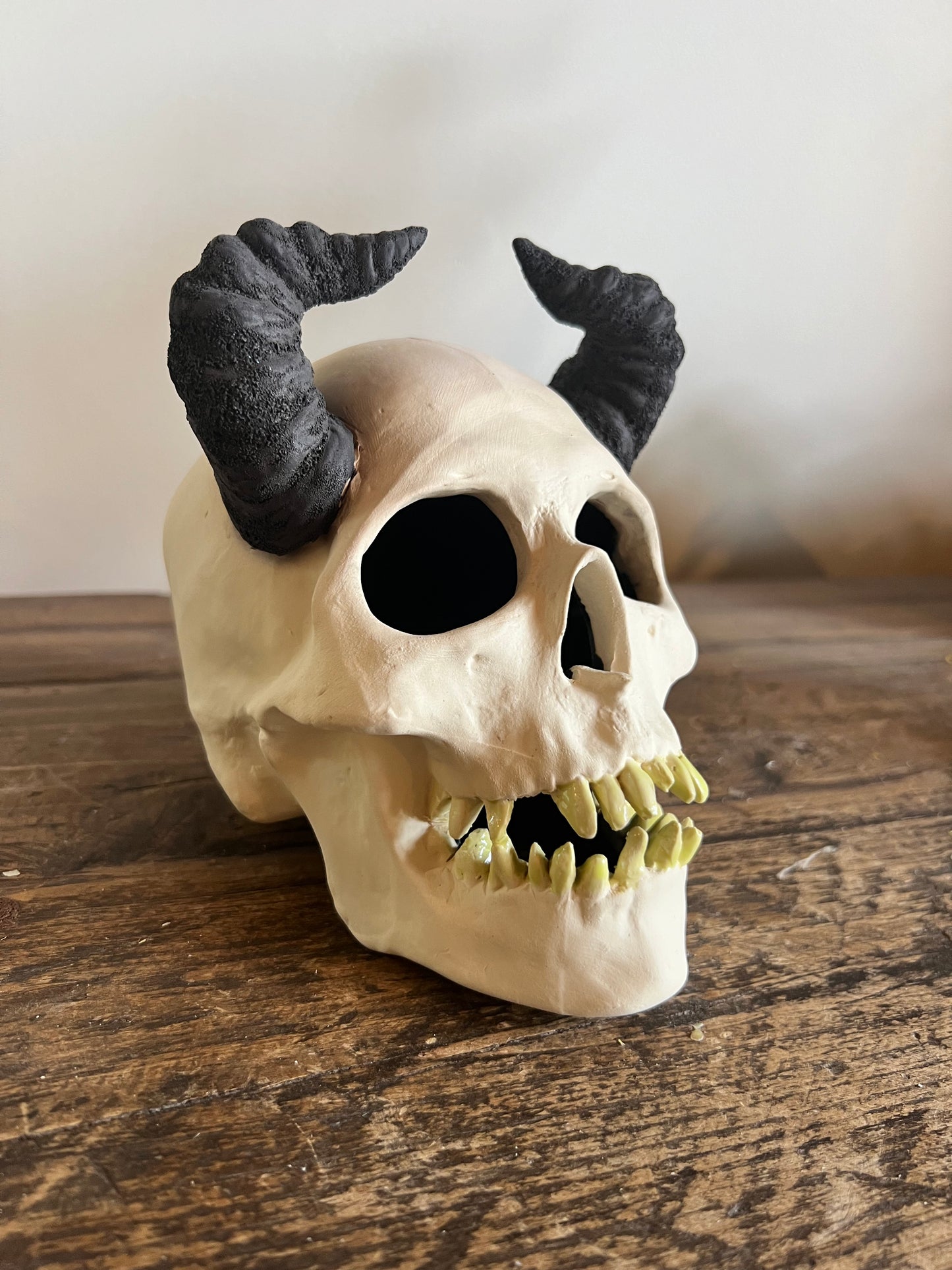 Ceramic Skull with horns