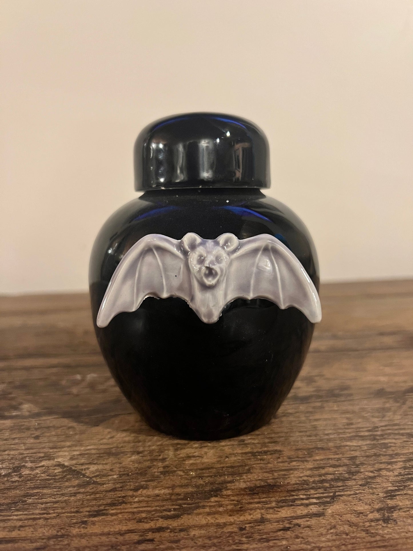 Halloween Bat Ginger Jar