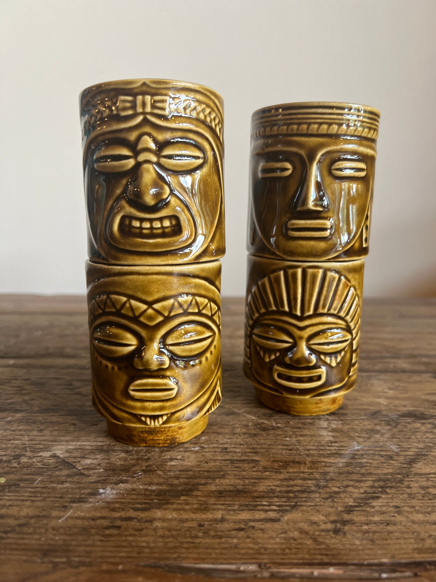 Stacking tiki cups 4 - vintage