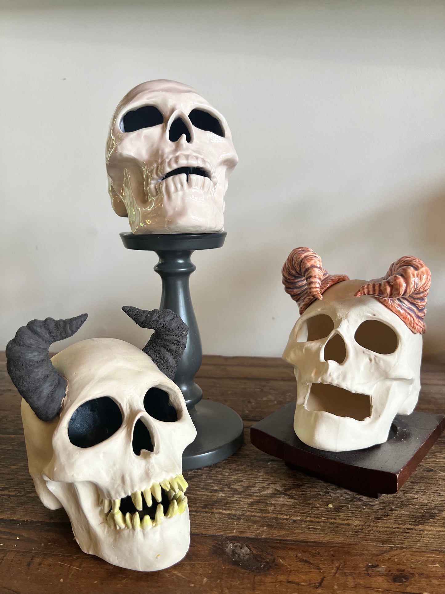 Ceramic Skull with horns