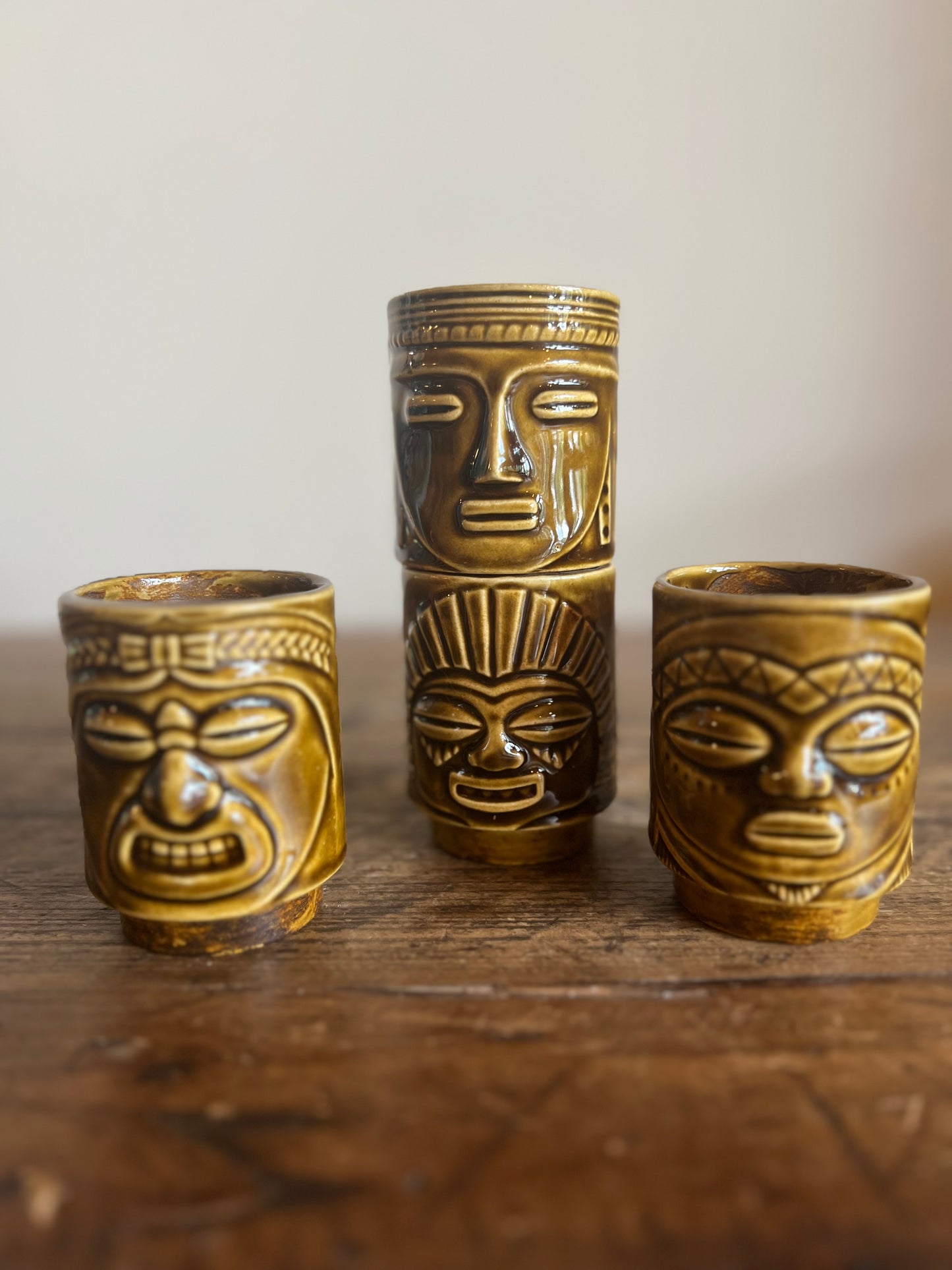 Stacking tiki cups 4 - vintage