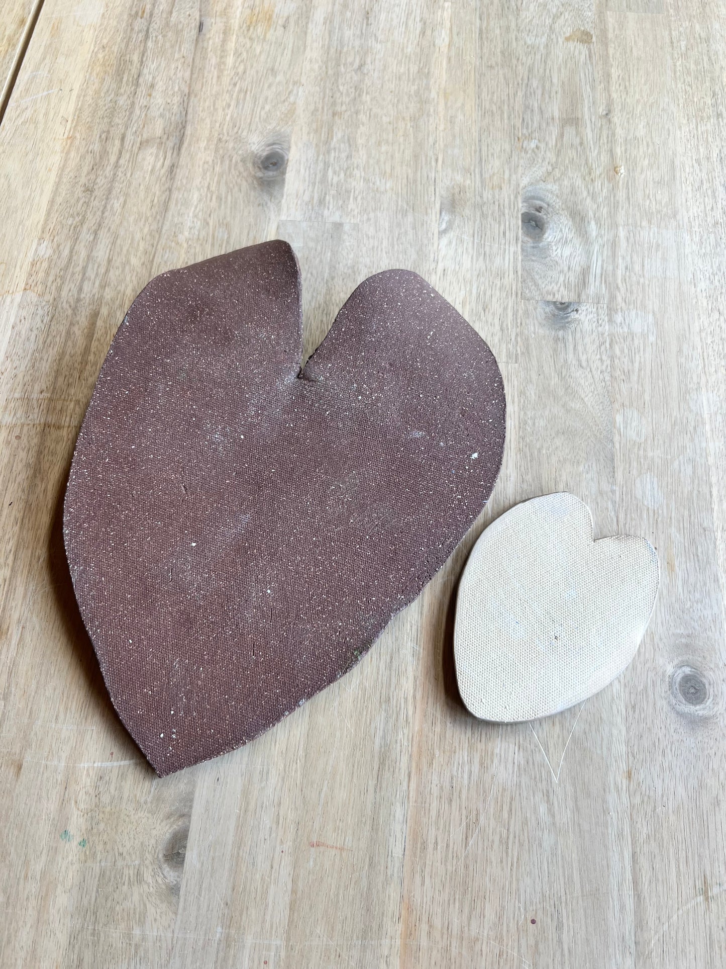 Elephant Ear leaf trivet and coaster set