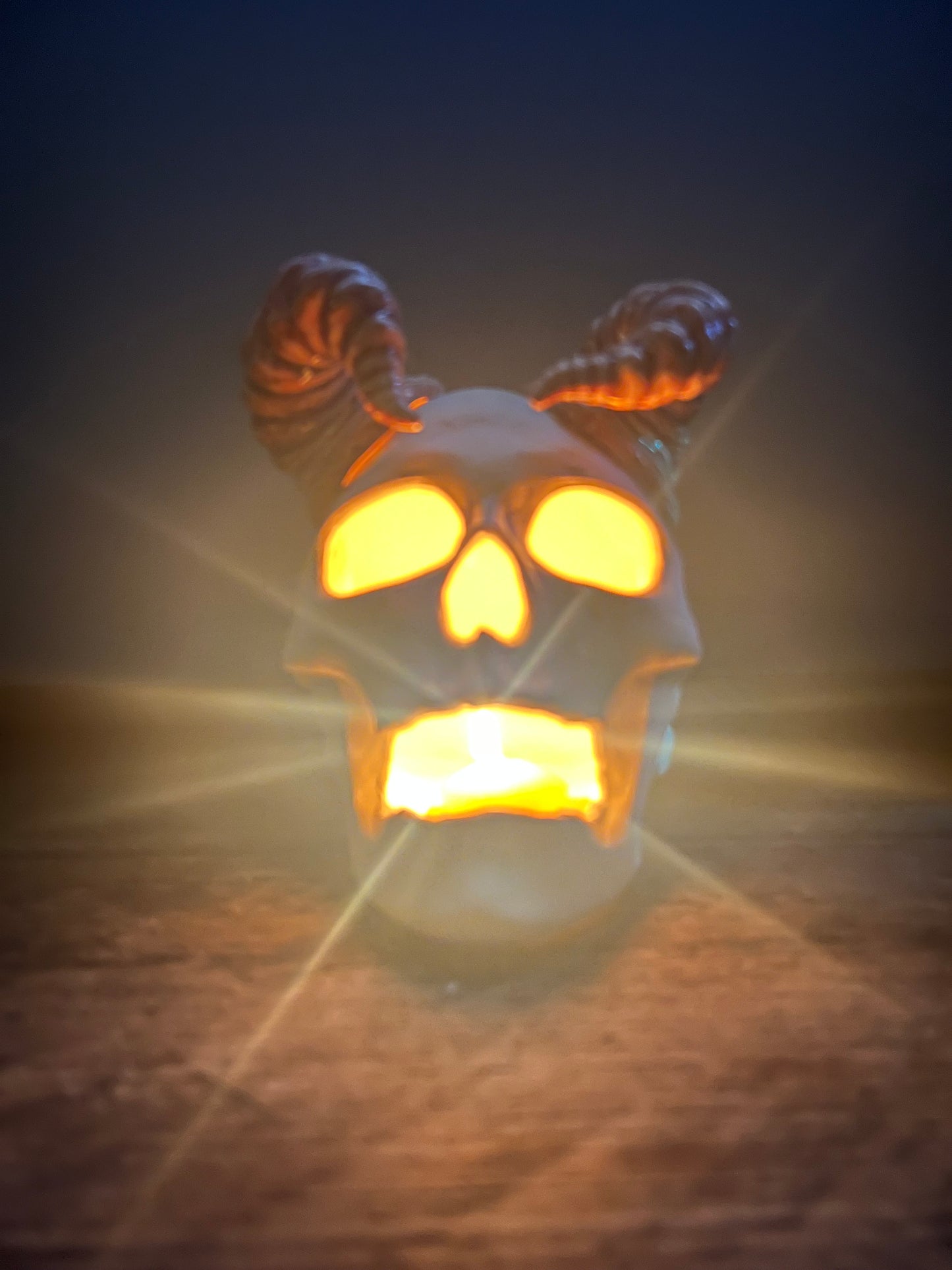 Ceramic Skull with horns