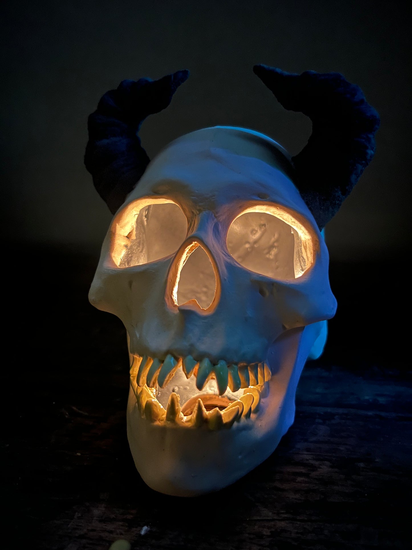 Ceramic Skull with horns