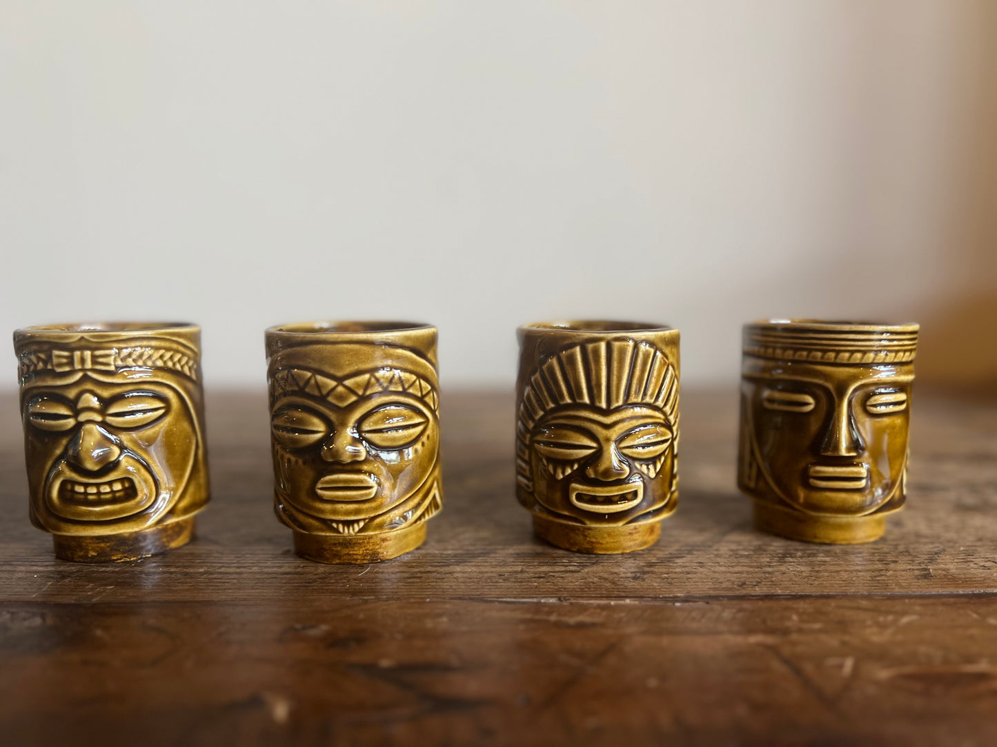 Stacking tiki cups 4 - vintage